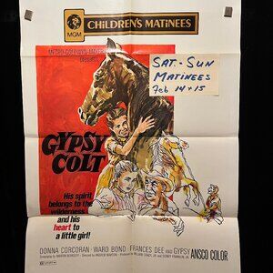 Original 1971 Gypsy Colt 1971 One Sheet Movie Poster Horse Children's Ward Bond